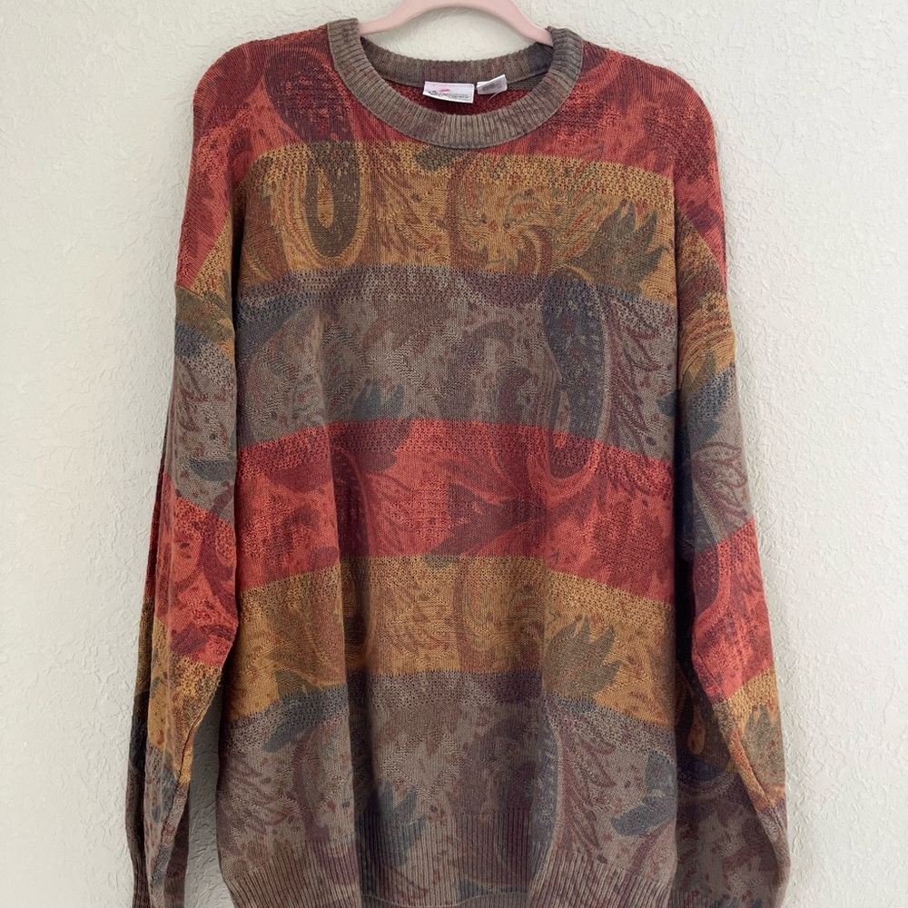 Maglificio Florence Knit Pullover Sweater Aztec Autumn Size XL Italy